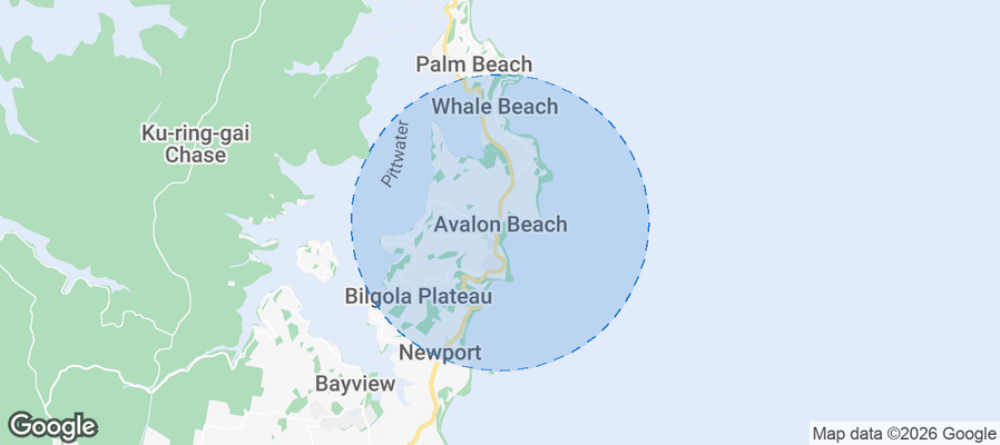 Avalon Beach Airbnb map
